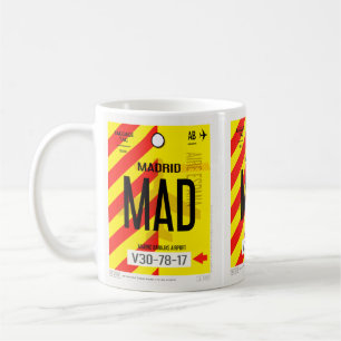 Madrid Airport Baggage Poster Coffee Mug