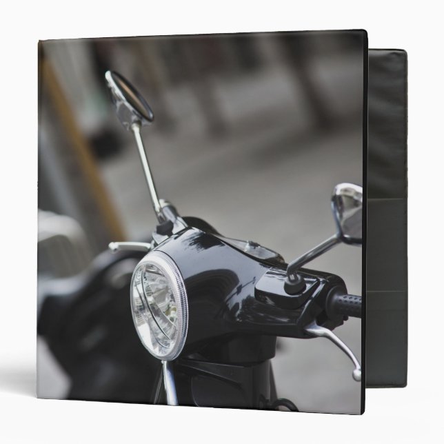 Madrid, black Vespa scooter Binder (Front/Inside)