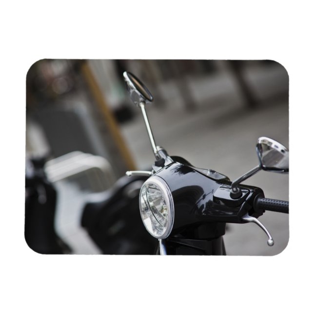 Madrid, black Vespa scooter Magnet (Horizontal)