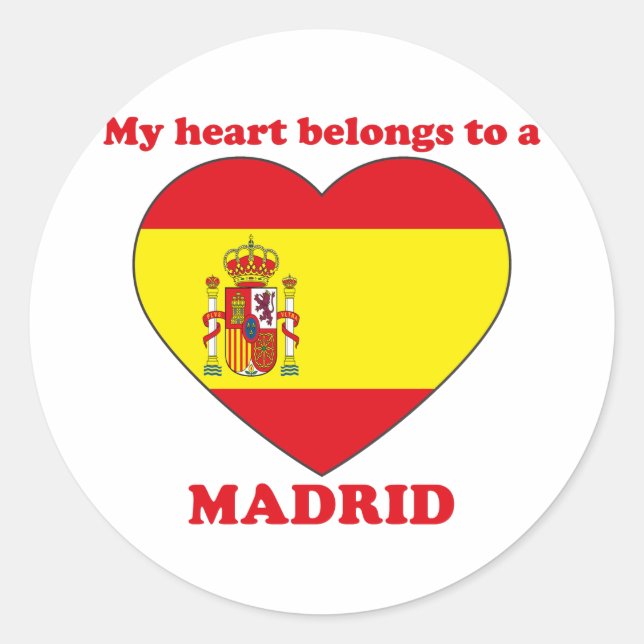Madrid Classic Round Sticker (Front)