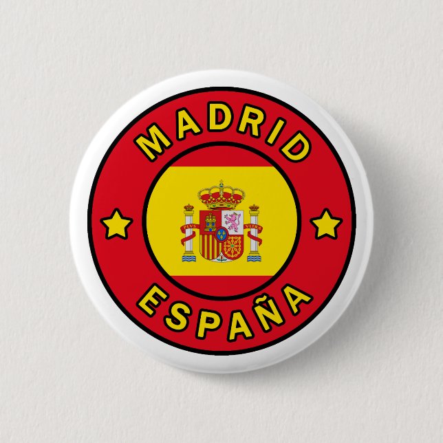 Madrid España 2 Inch Round Button (Front)