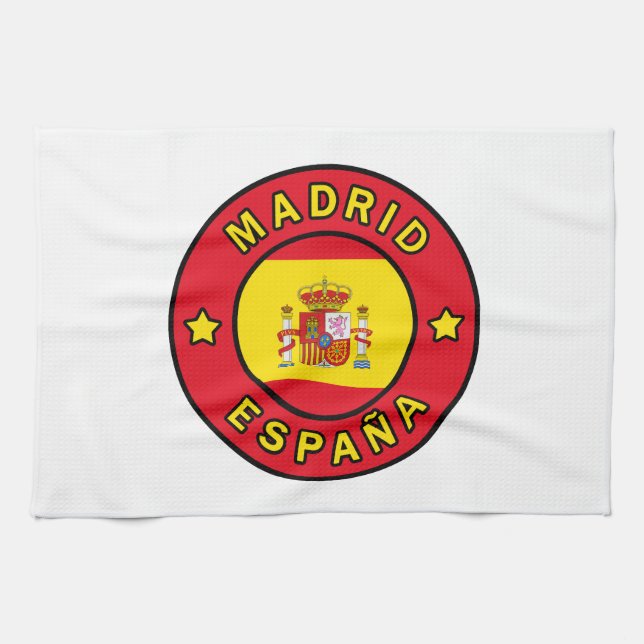 Madrid España Kitchen Towel (Horizontal)