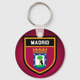Madrid Flag Keychain