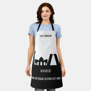 Madrid Landmarks custom name & text Apron