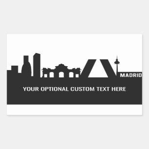 Madrid Landmarks custom text stickers