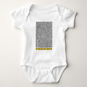 Madrid map baby bodysuit