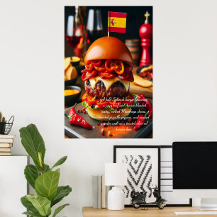 Madrid Munchies: Chorizo Magic 24x36 Poster