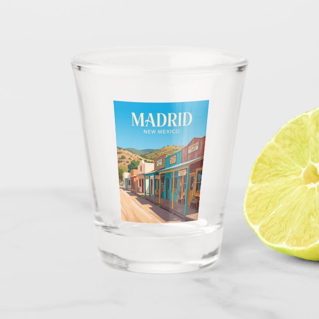 Madrid New Mexico Shot Glass (Front)