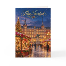 Madrid Plaza Mayor Feliz Navidad