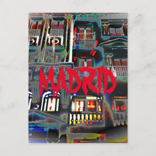 Madrid por la noche en la Gran Vía (España) Postcard