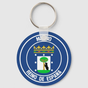 Madrid Round Emblem Keychain