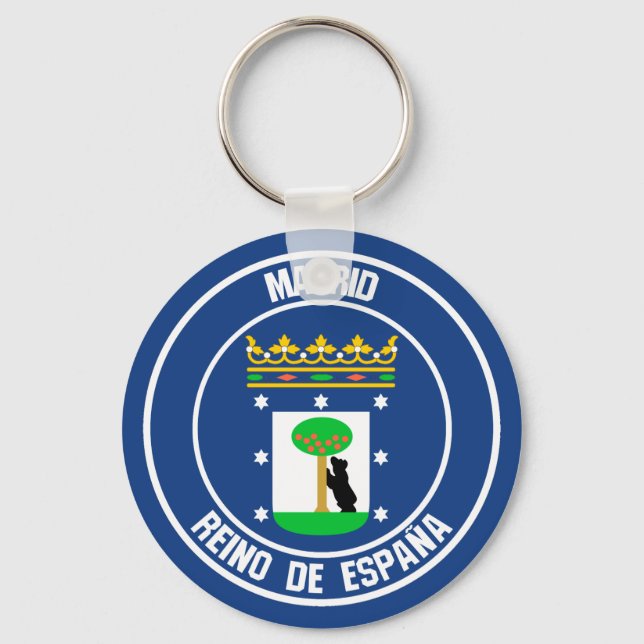 Madrid Round Emblem Keychain (Front)