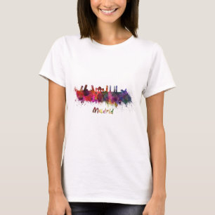 Madrid skyline in watercolor T-Shirt