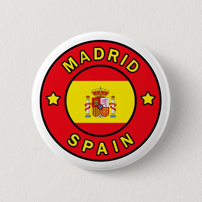 Madrid Spain 2 Inch Round Button (Front)