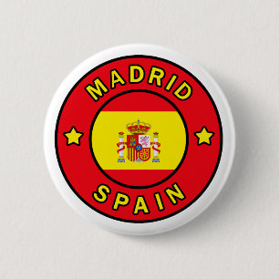 Madrid Spain 2 Inch Round Button
