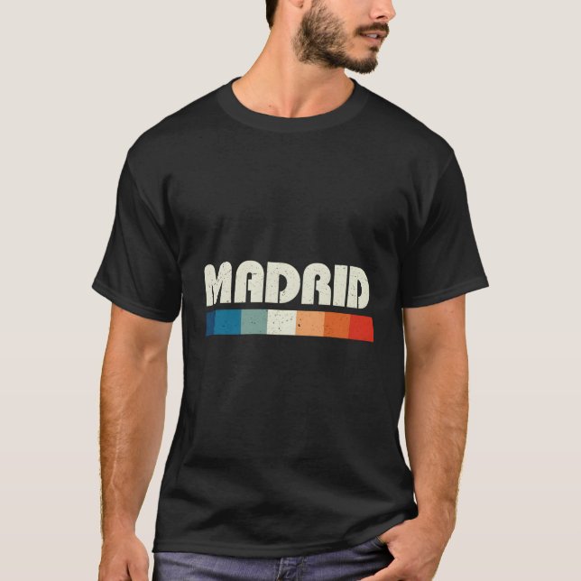 Madrid Spain 80'S T-Shirt (Front)