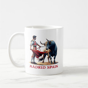 Madrid Spain Bull Fighting Coffee Mug