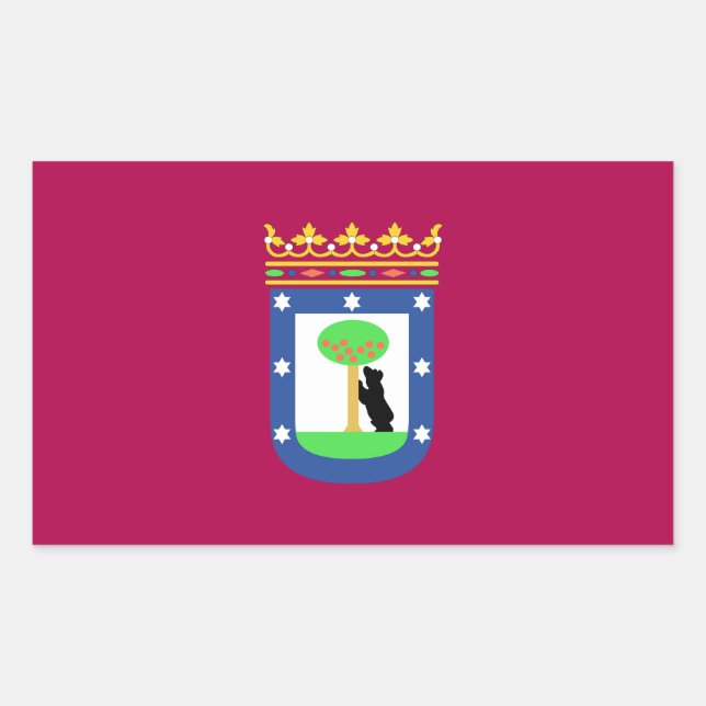 Madrid Spain (City) Flag Sticker (Front)