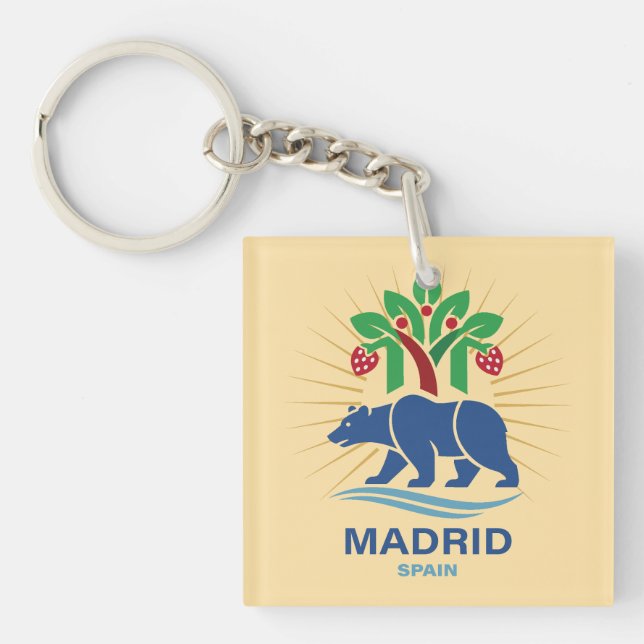 Madrid Spain Europe Keychain (Front)