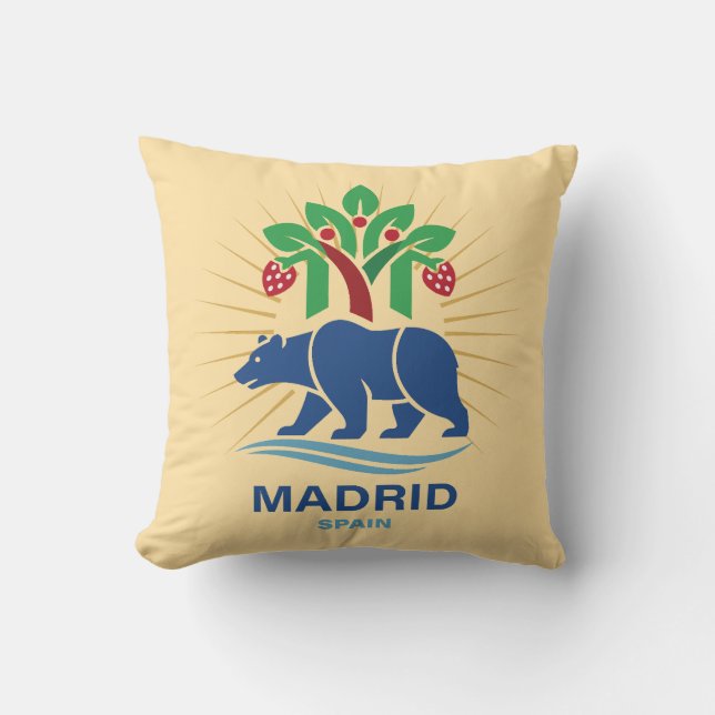Madrid Spain Europe Throw Pillow (Front)