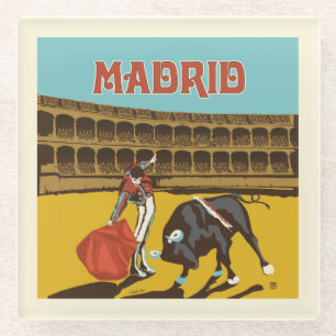 Madrid, Spain Glass Coaster