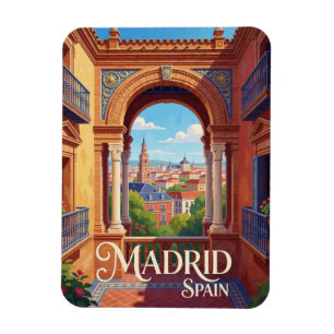 Madrid Spain Historic Architecture Spanish Travel Magnet