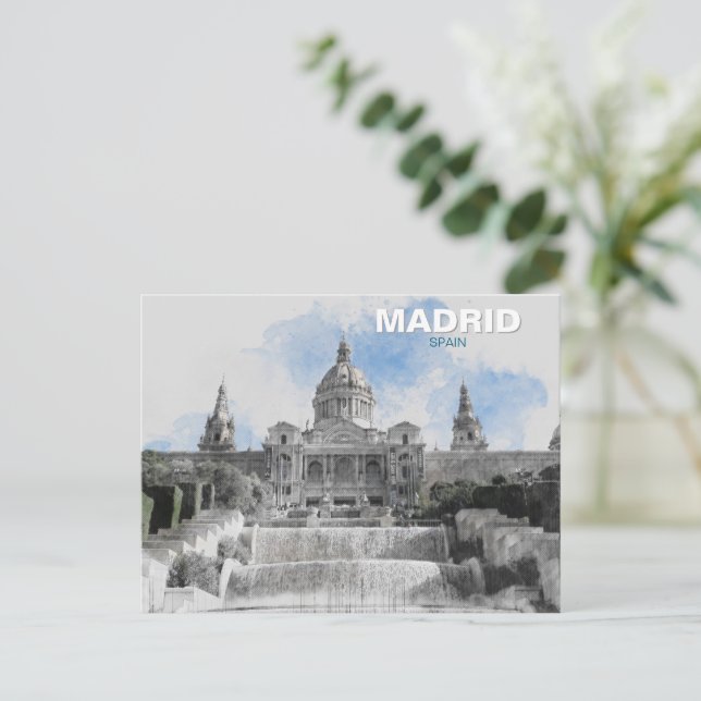 Madrid Spain – Holiday Souvenir with Scenic City  (Standing Front)