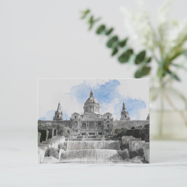 Madrid Spain – Holiday Souvenir with Scenic City  (Standing Front)