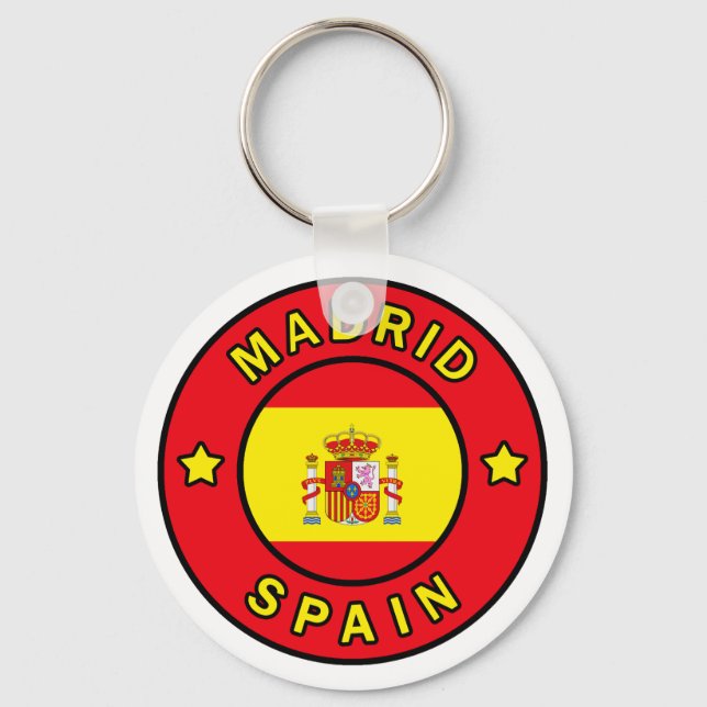 Madrid Spain Keychain (Front)
