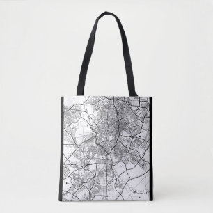 Madrid Spain Map Tote Bag