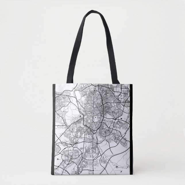 Madrid Spain Map Tote Bag (Front)