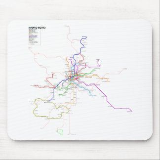 Madrid (Spain) Metro Map Mouse Pad