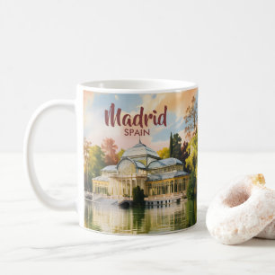 Madrid Spain Palacio de Cristal Watercolor Travel Coffee Mug