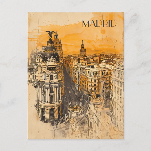 Madrid Spain Postcard (Front)