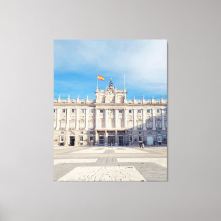 Madrid Spain Royal Palace Fortress Canvas Print