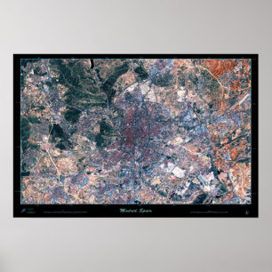 Madrid, Spain satellite poster