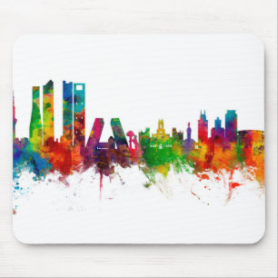 Madrid Spain Skyline Mouse Pad