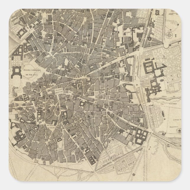 Madrid, Spain Square Sticker (Front)