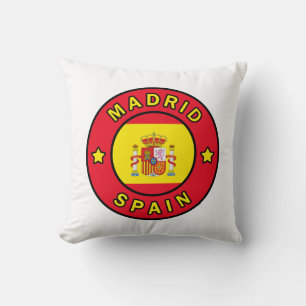 Madrid Spain Throw Pillow