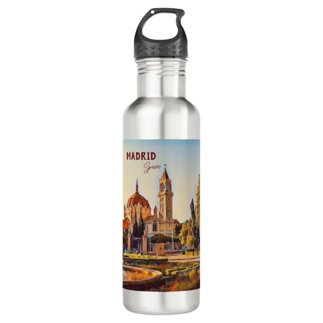 Madrid Spain Travel landscape souvenir 710 Ml Water Bottle (Front)