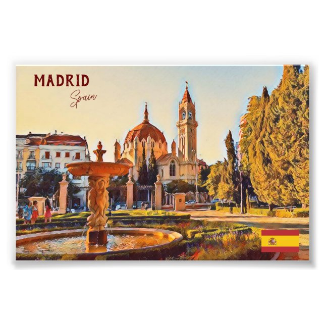 Madrid Spain Travel landscape souvenir Photo Print (Front)