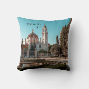 Madrid Spain Travel landscape souvenir Throw Pillow