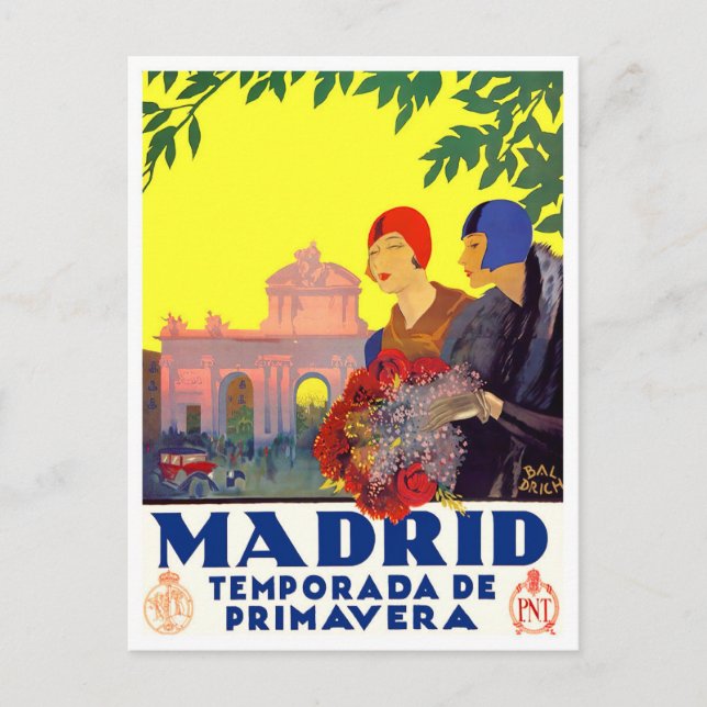 Madrid Spain vintage travel Postcard (Front)