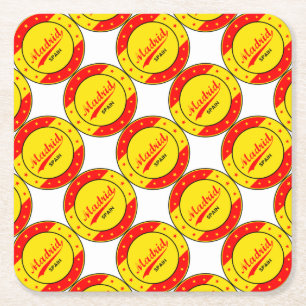 Madrid Square Paper Coaster