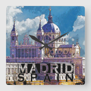 Madrid Square Wall Clock