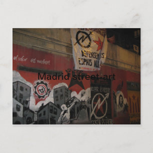 Madrid street-art postcard