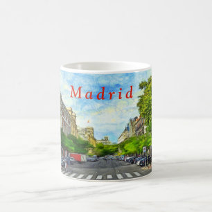 Madrid street. coffee mug