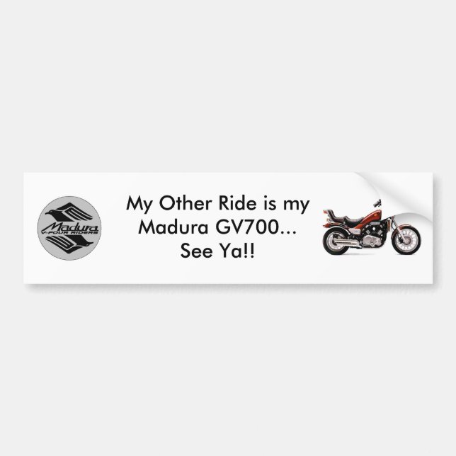 Madura GV 700 White Bumper Sticker (Front)