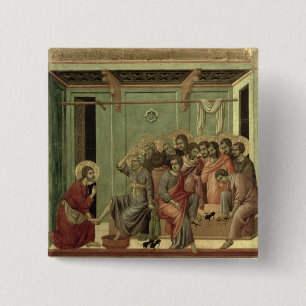 Maesta: Christ Washing the Disciples' Feet 2 Inch Square Button