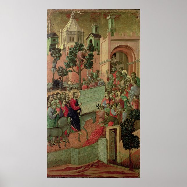Maesta: Entry into Jerusalem, 1308-11 Poster (Front)